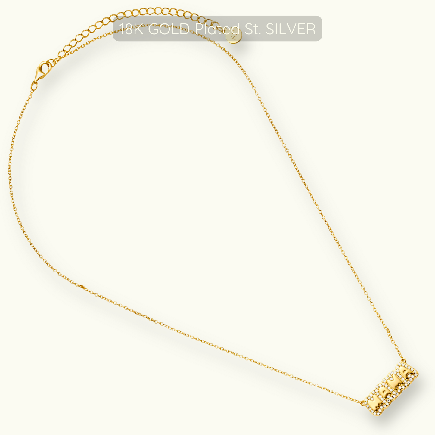 Mama Necklace - 18k Gold Plated 925 Sterling Silver