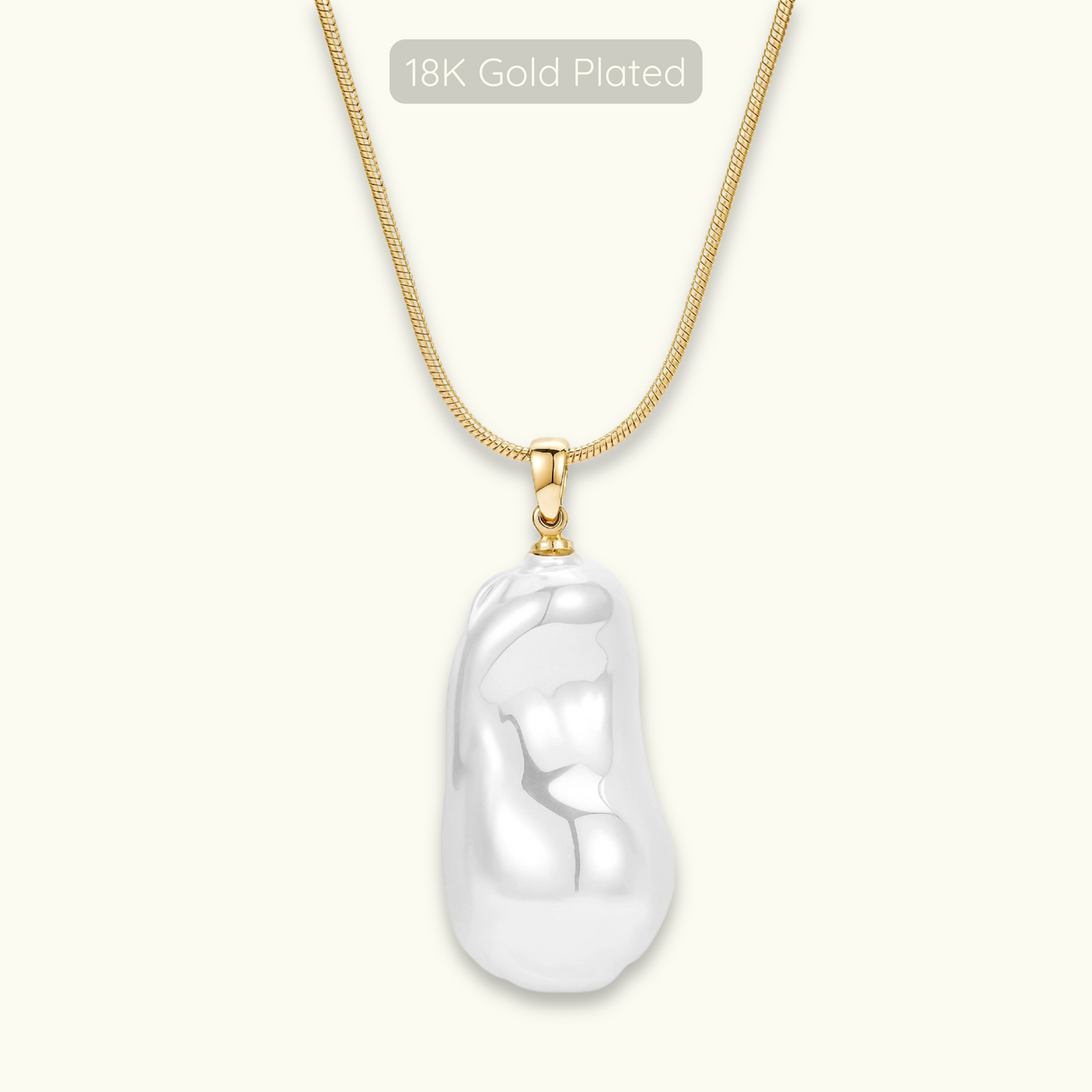 Marie Pearl Necklace - 18k Gold Plated