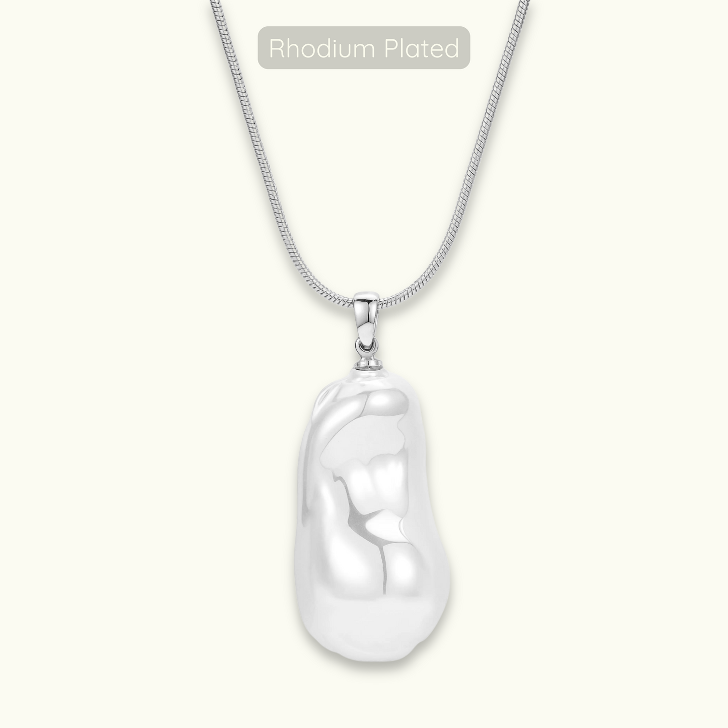 Marie Pearl Necklace - Silver