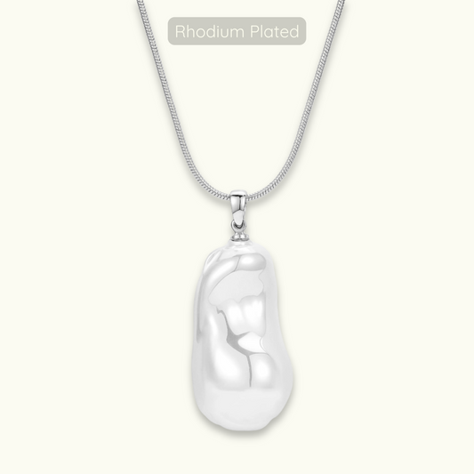 Marie Pearl Necklace - Silver