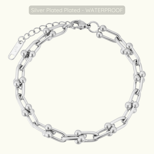Nancy Bracelet - Silver Plated - Waterproof