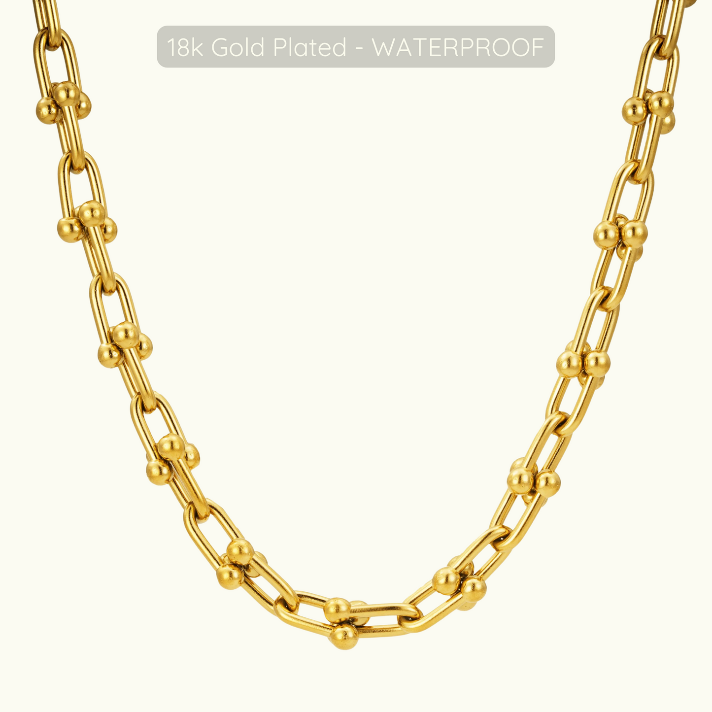 Nancy Halo Necklace - 18k Gold Plated - Waterproof