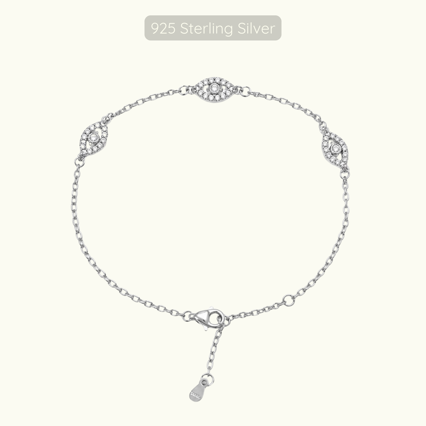 Evil Eye Bracelet - 925 Sterling Silver