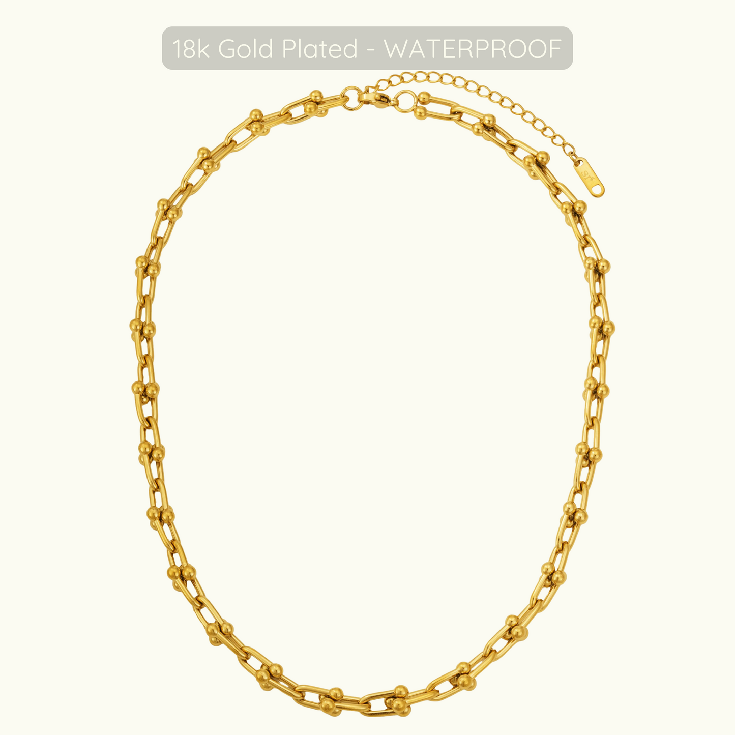 Nancy Halo Necklace - 18k Gold Plated - Waterproof