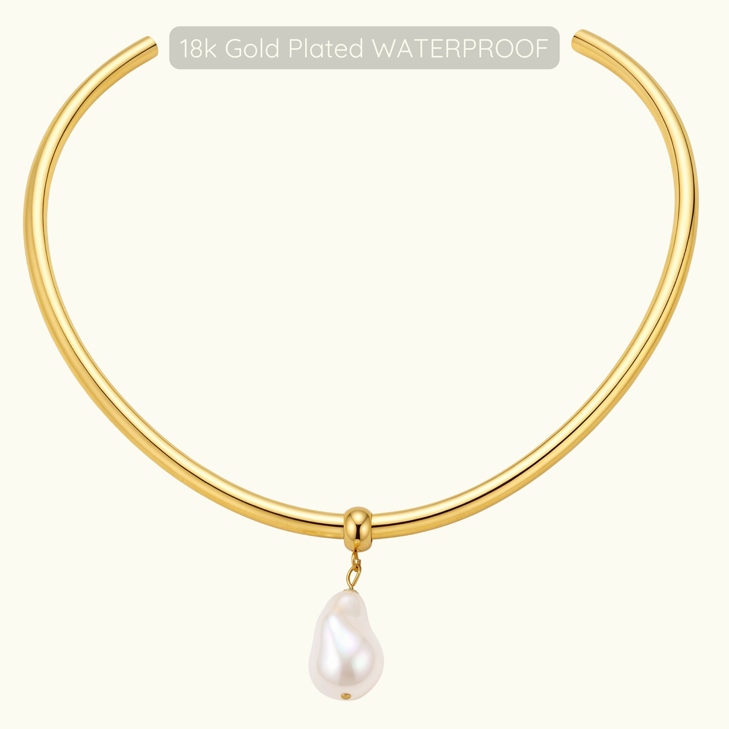 Marie Pearl Choker Bracelet - 18k Gold Plated - WATERPROOF