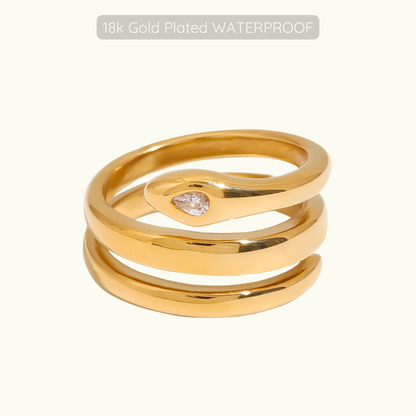 Medusa Ring - 18k Gold Plated - Waterproof