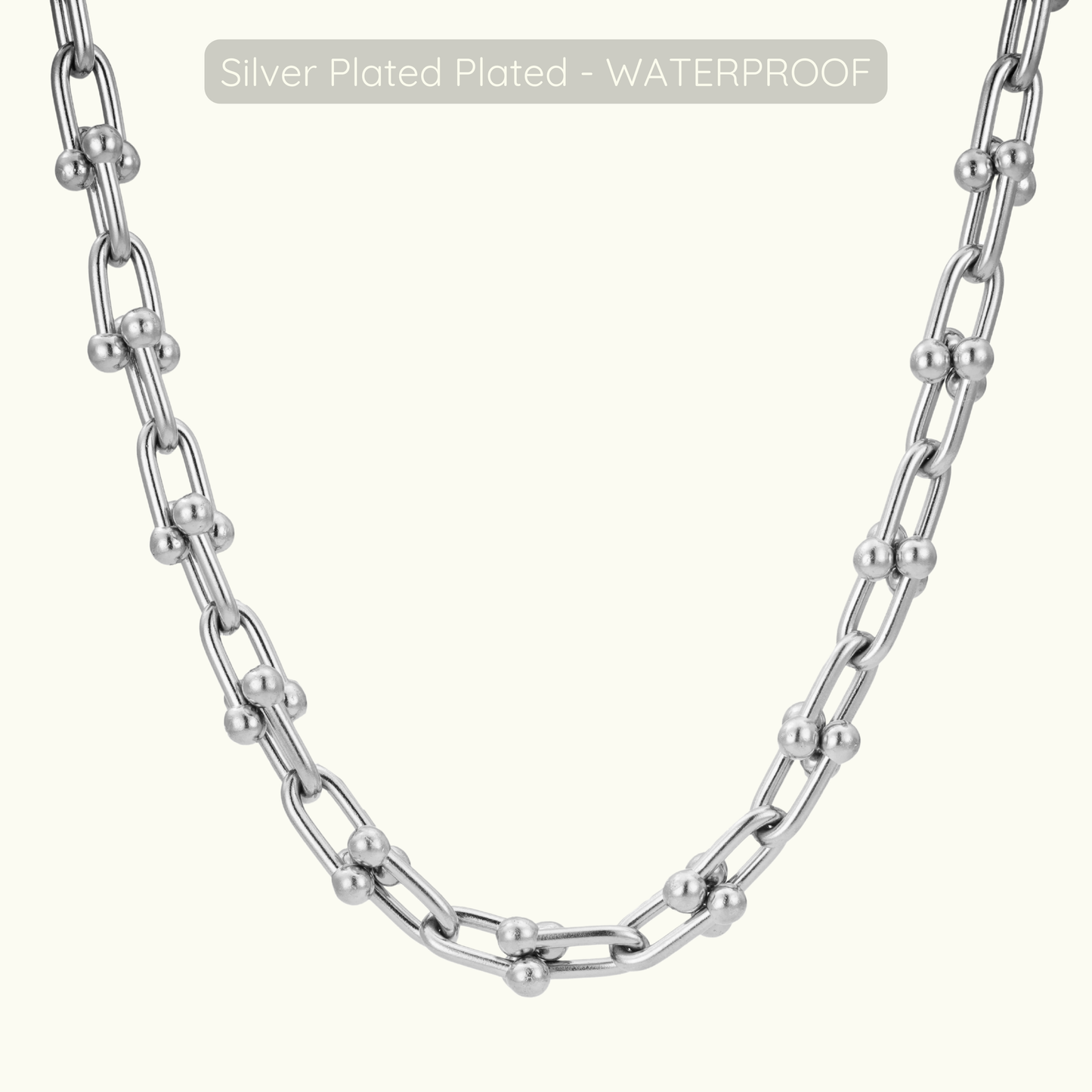 Nancy Halo Necklace - Silver Plated - Waterproof
