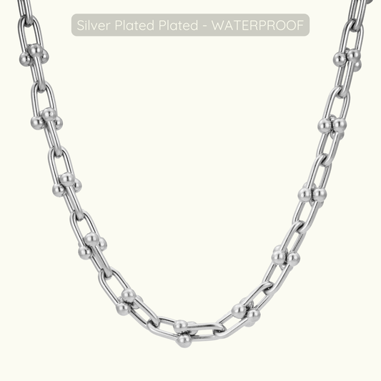 Nancy Halo Necklace - Silver Plated - Waterproof