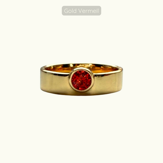 Niamh Garnet Ring - 18k Gold Vermeil