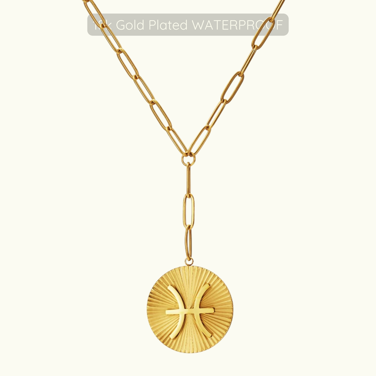 Updated Symone Zodiac Necklace  - Waterproof - 18k Gold Plated PVD Plated