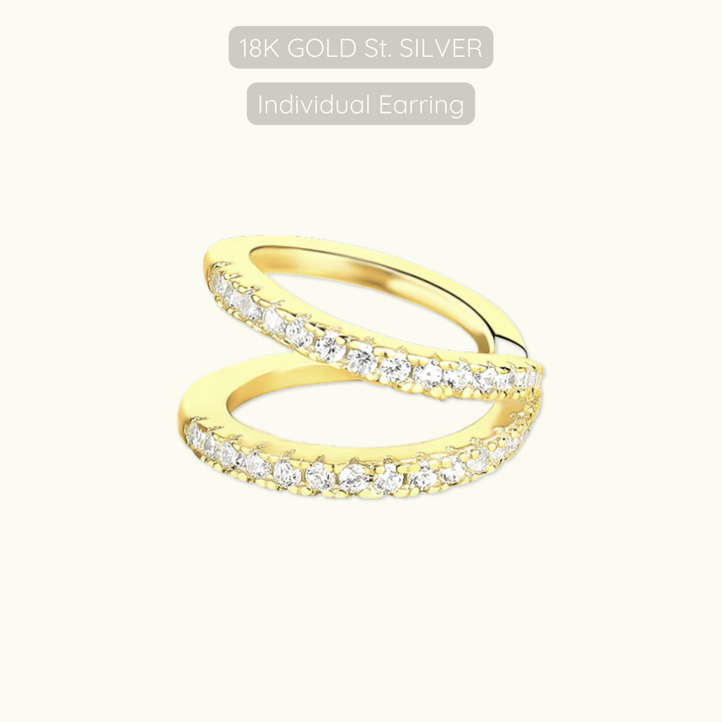 Victoria Ear Cuff - 18k Gold Plated Sterling Silver