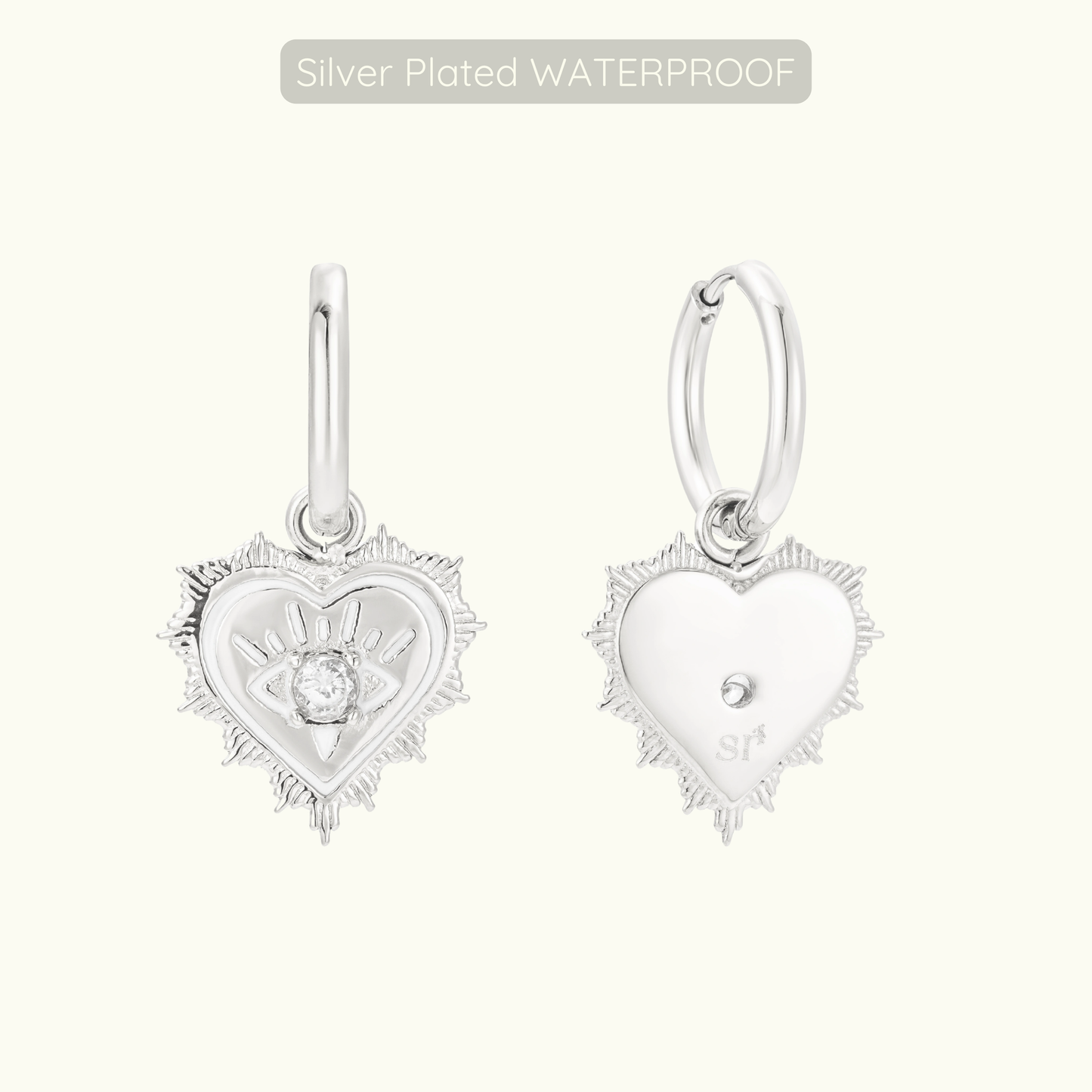 Sabrina Hoops - Silver Plated WATERPROOF