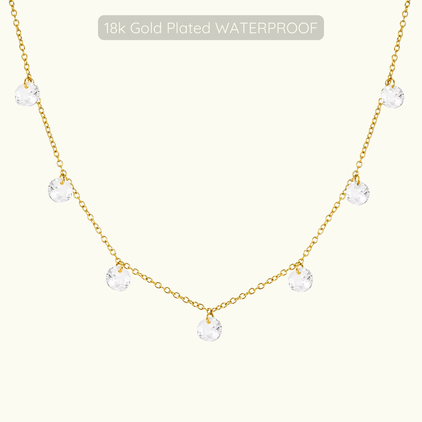 Elizabeth Necklace - 18k Gold Plated - Waterproof