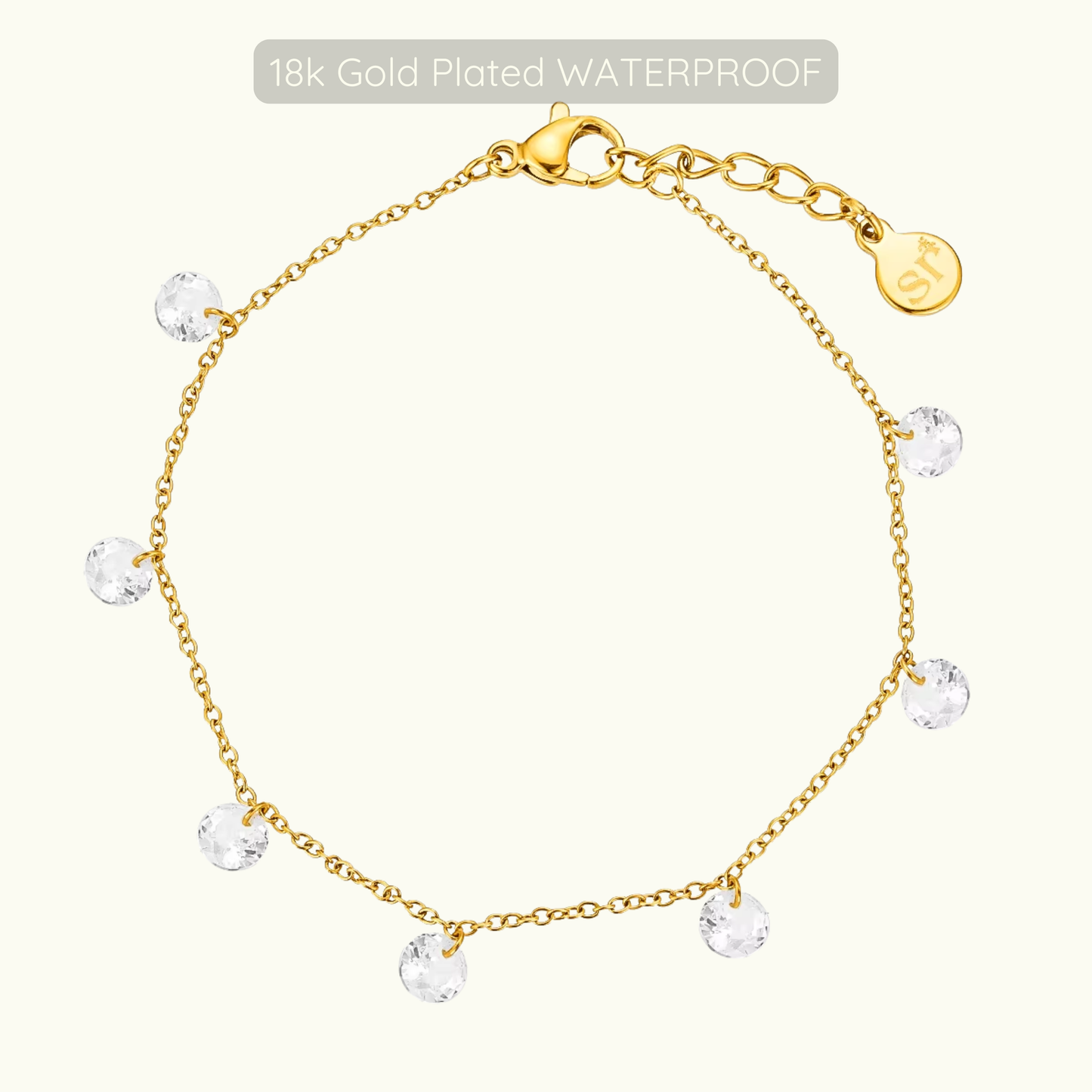 Elizabeth Bracelet - 18k Gold Plated - Waterproof