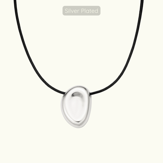 Pebble Necklace - Silver Plated