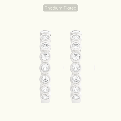 Sofia Hoops - Rhodium Plated