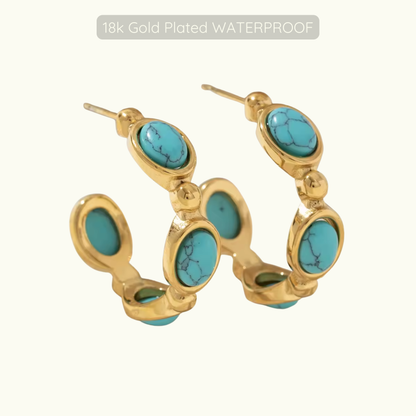 Stevie Hoops - 18k Gold Plated WATERPROOF