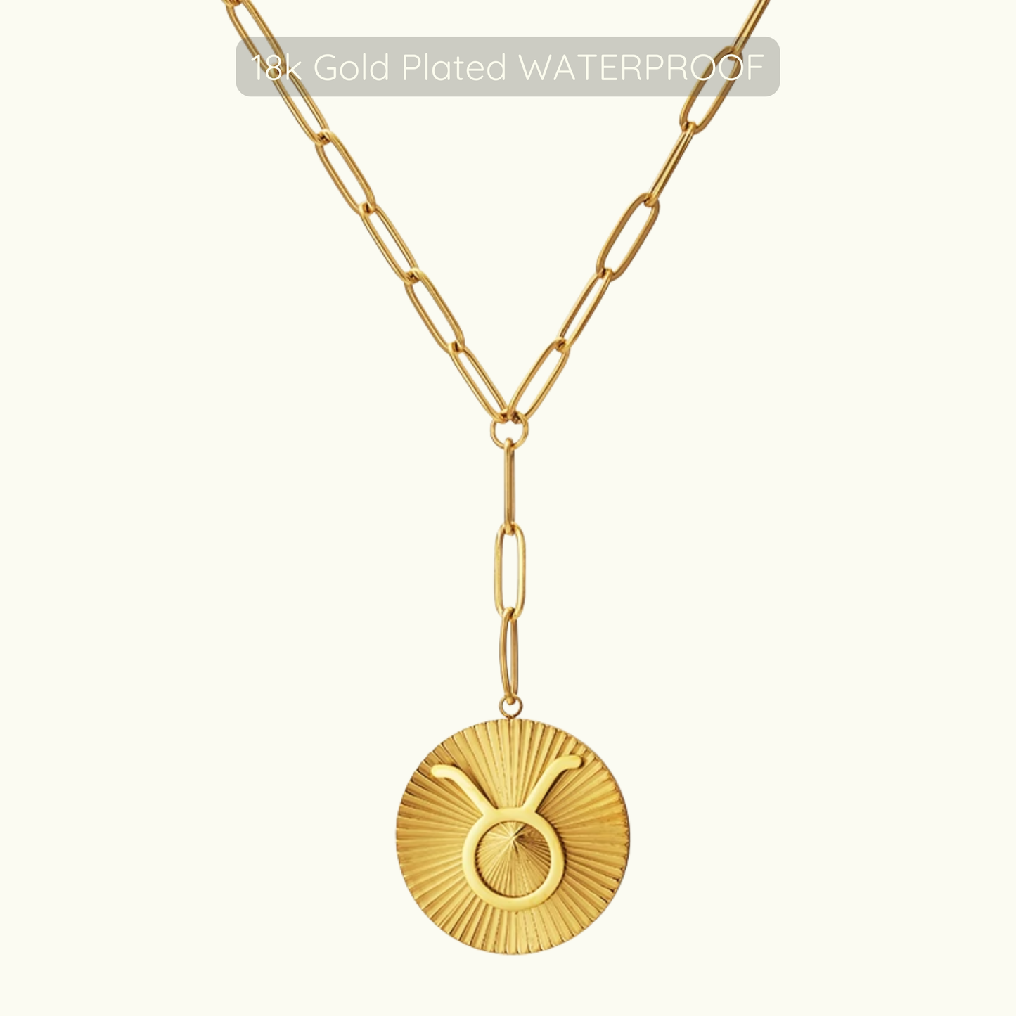 Updated Symone Zodiac Necklace  - Waterproof - 18k Gold Plated PVD Plated