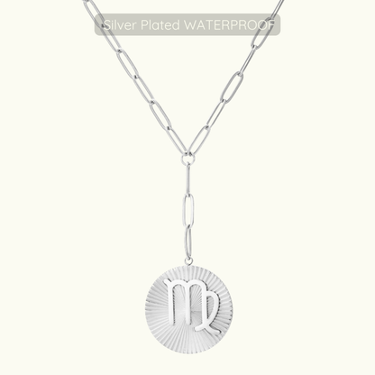 Updated Symone Zodiac Necklace  - Waterproof - Silver Plated PVD Plated