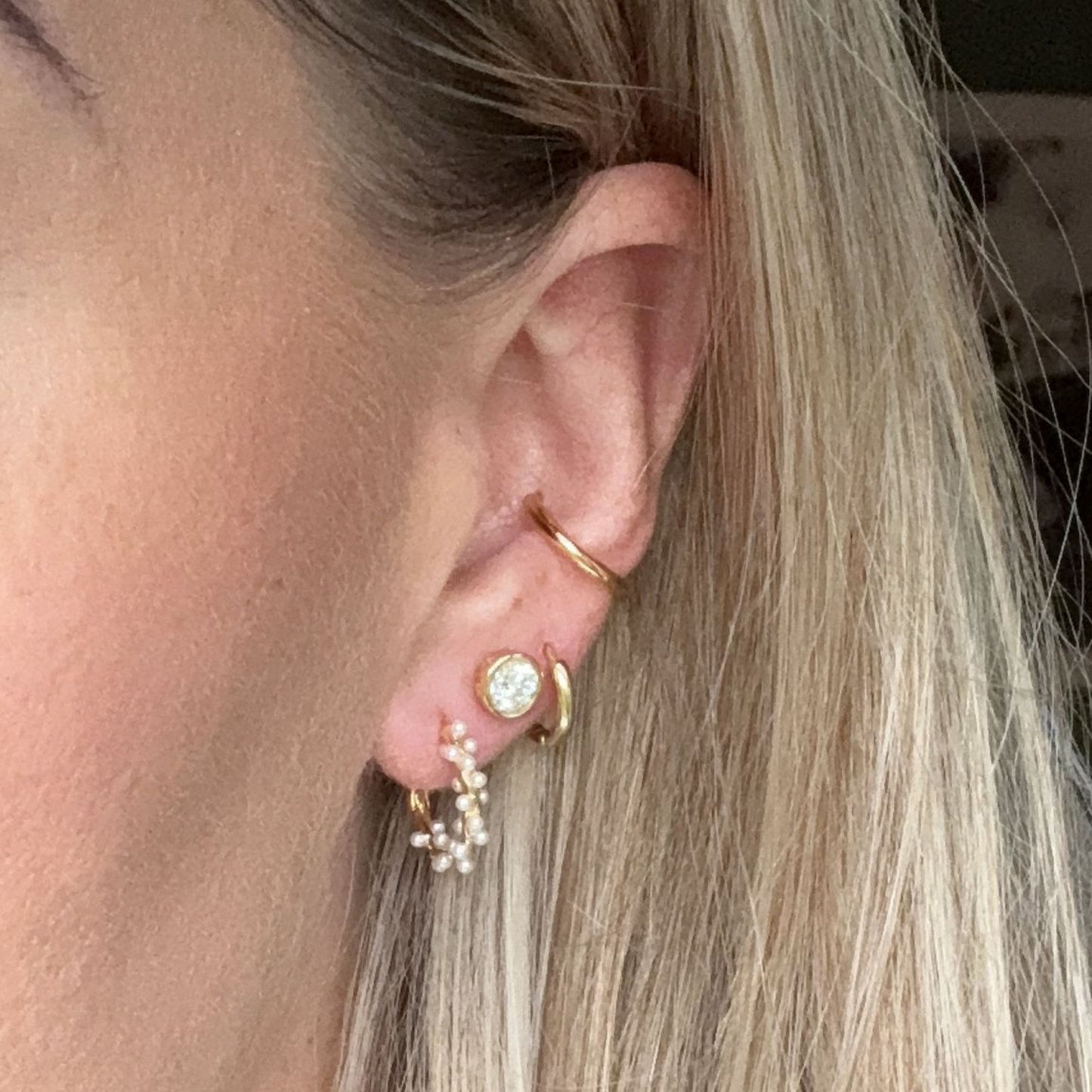 Margarite Hoops - 18k Gold Plated 925 Sterling Silver
