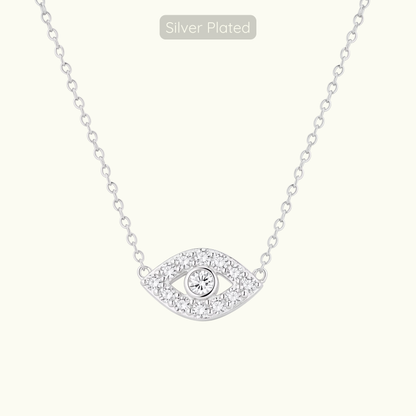Evil Eye Necklace - Silver Plated